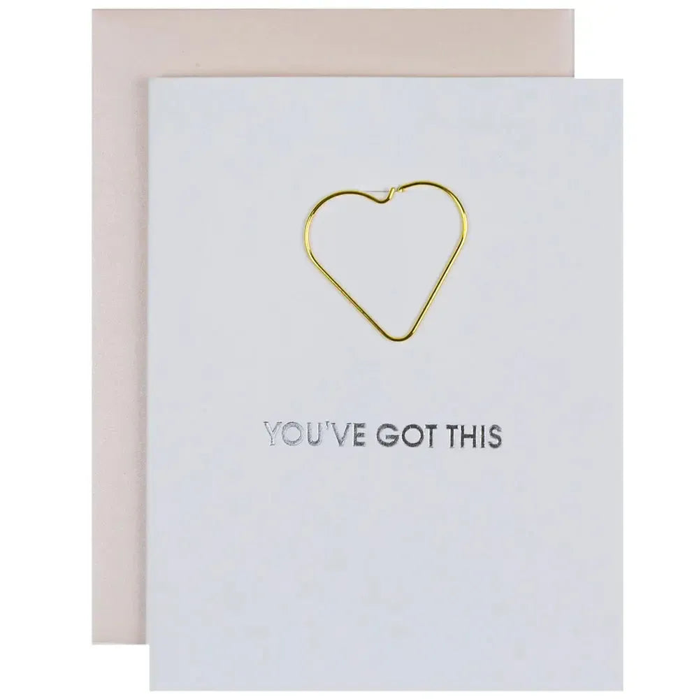 You've Got This - Paper Clip Letterpress Card