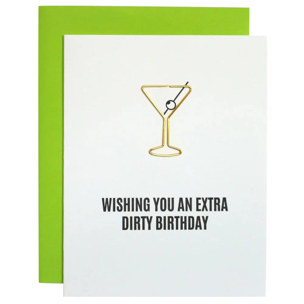 Extra Dirty Birthday - Paper Clip Letterpress Birthday Card
