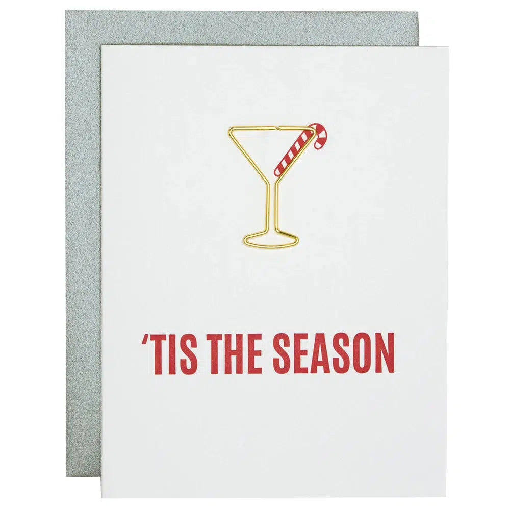 Holiday Paper Clip Letterpress Card