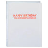 Happy Birthday You Wonderful Human - Letterpress Card
