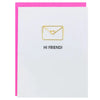 Hi Friend - Envelope Paper Clip Letterpress Card