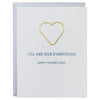 You Are Our Everything, Happy Father's Day - Paper Clip Letterpress Card