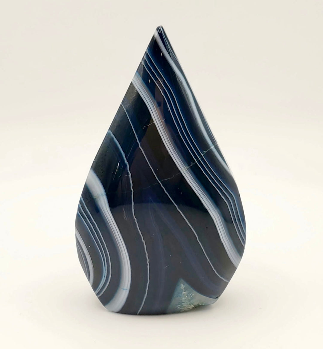 Blue Silk Agate Flames