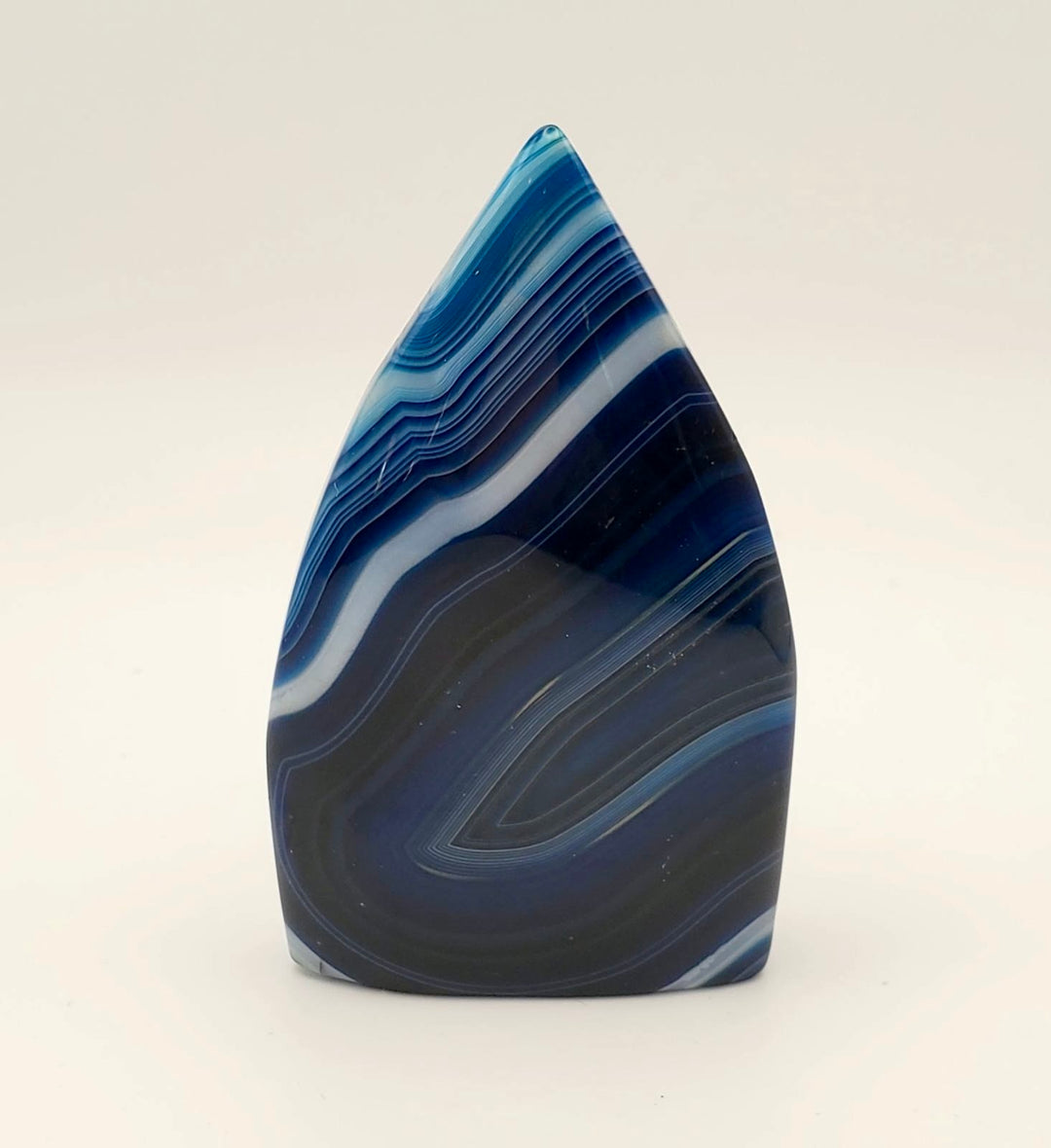 Blue Silk Agate Flames