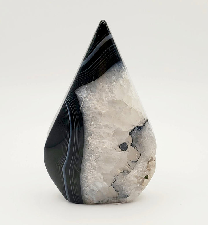 Blue Silk Agate Flames