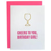 Cheers To You - Paper Clip Letterpress Birthday Card