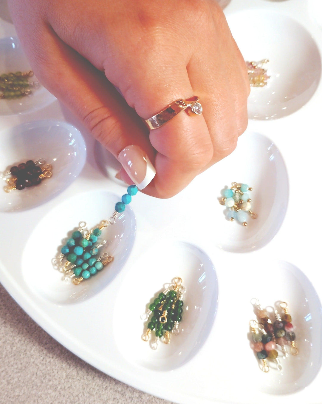 Gemstone Permanent Jewelry Connectors and charms
