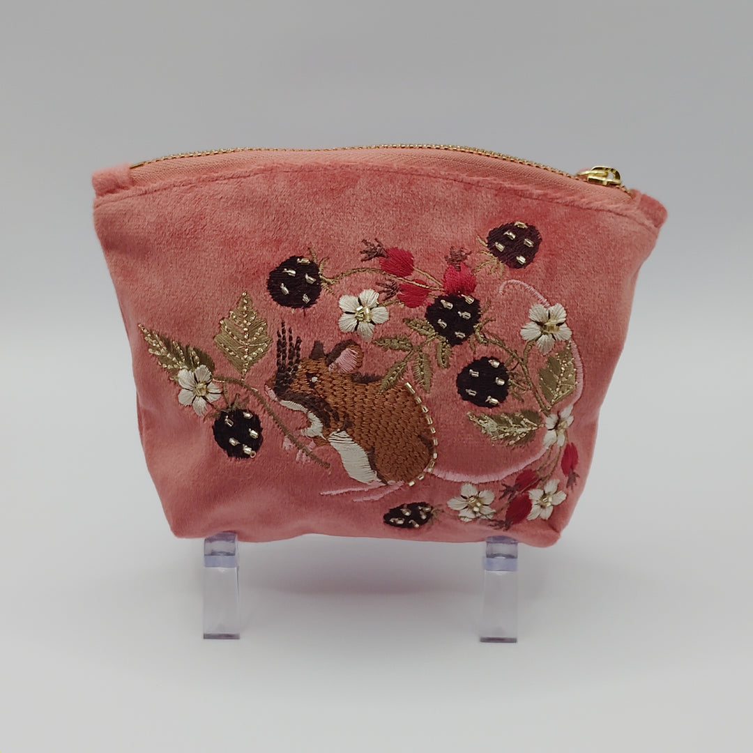 Printed Velvet Mini Pouch
