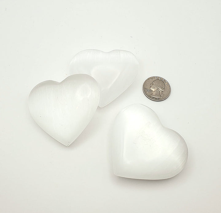 Selenite Hearts