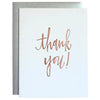 Thank You Rose Gold Foil - Letterpress Card